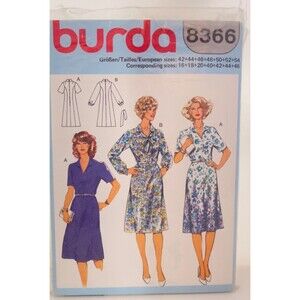 #8366 Burda Misses Dress Sewing Pattern Size 16-20